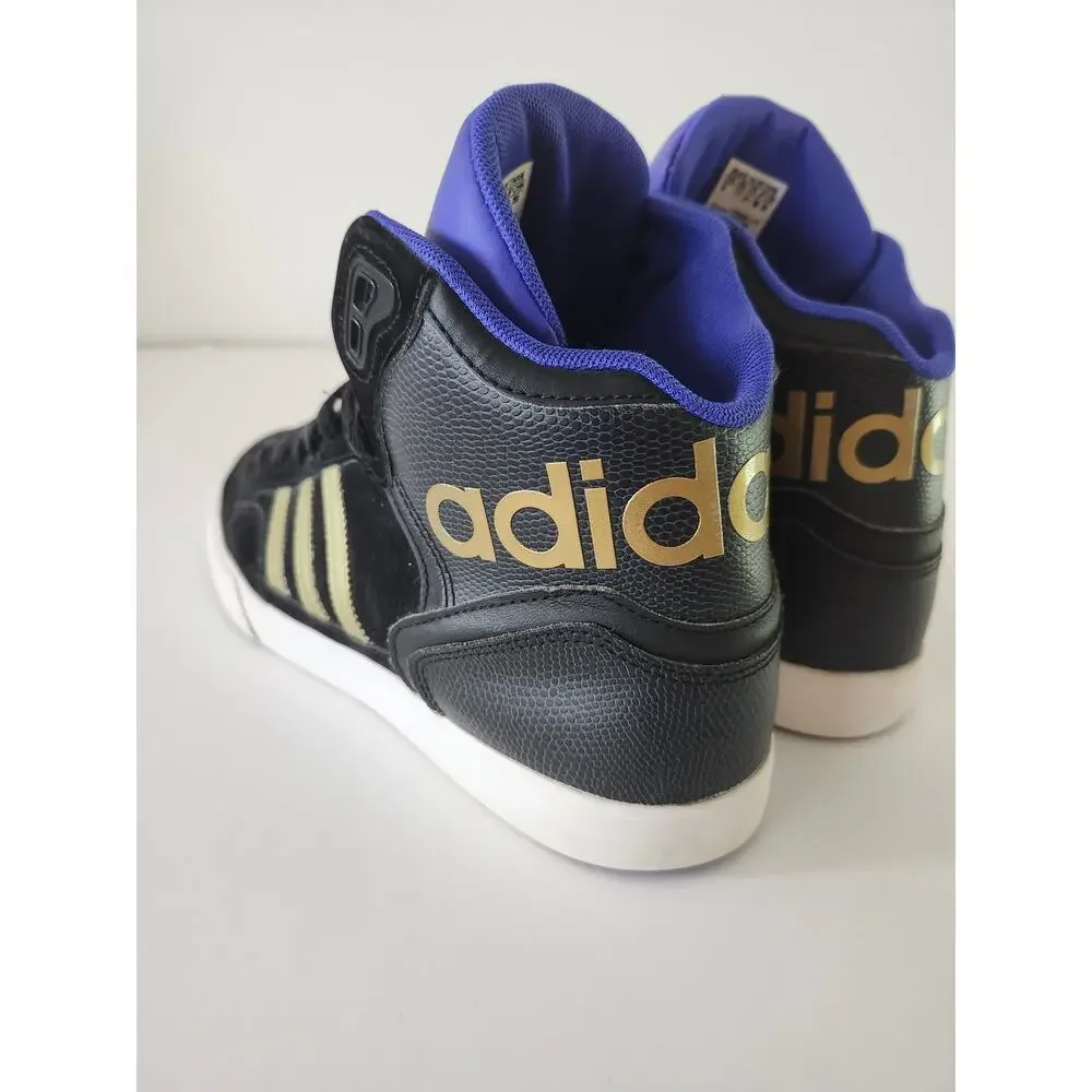 Adidas AR 2.0 Men's Black Gold Purple Sz 9 High Top Sneaker Retro Strap